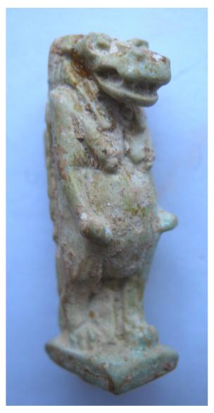 732. **SOLD** Very fine Egyptian faience amulet of Thoeris