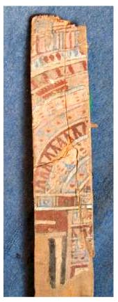 943.**SOLD**  Large painted plank from Egyptian Late Period sarcophagus 