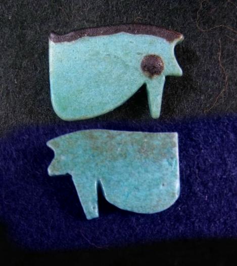 4928. **SOLD** An exceptionally fine blue faience Wedjat amulet